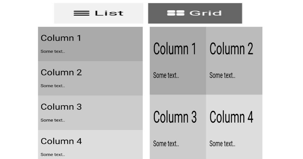 List Grid View Html - Balrajg