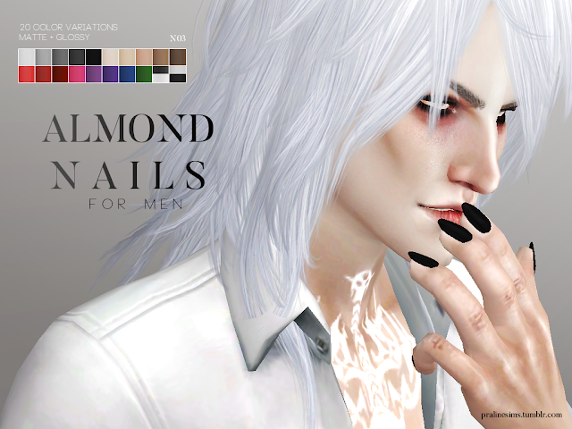 Sims 4 CC's - The Best: Fingernails for Males by PralineSims