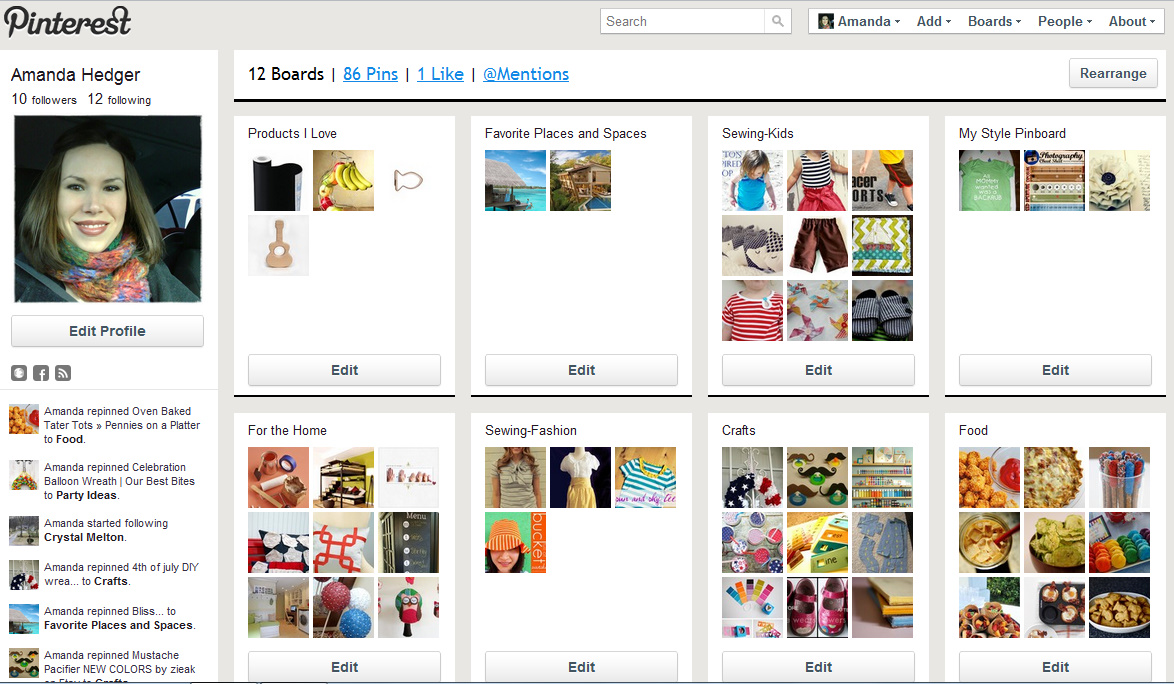 I Sew, Do You Pinterest...Virtual Pinboard