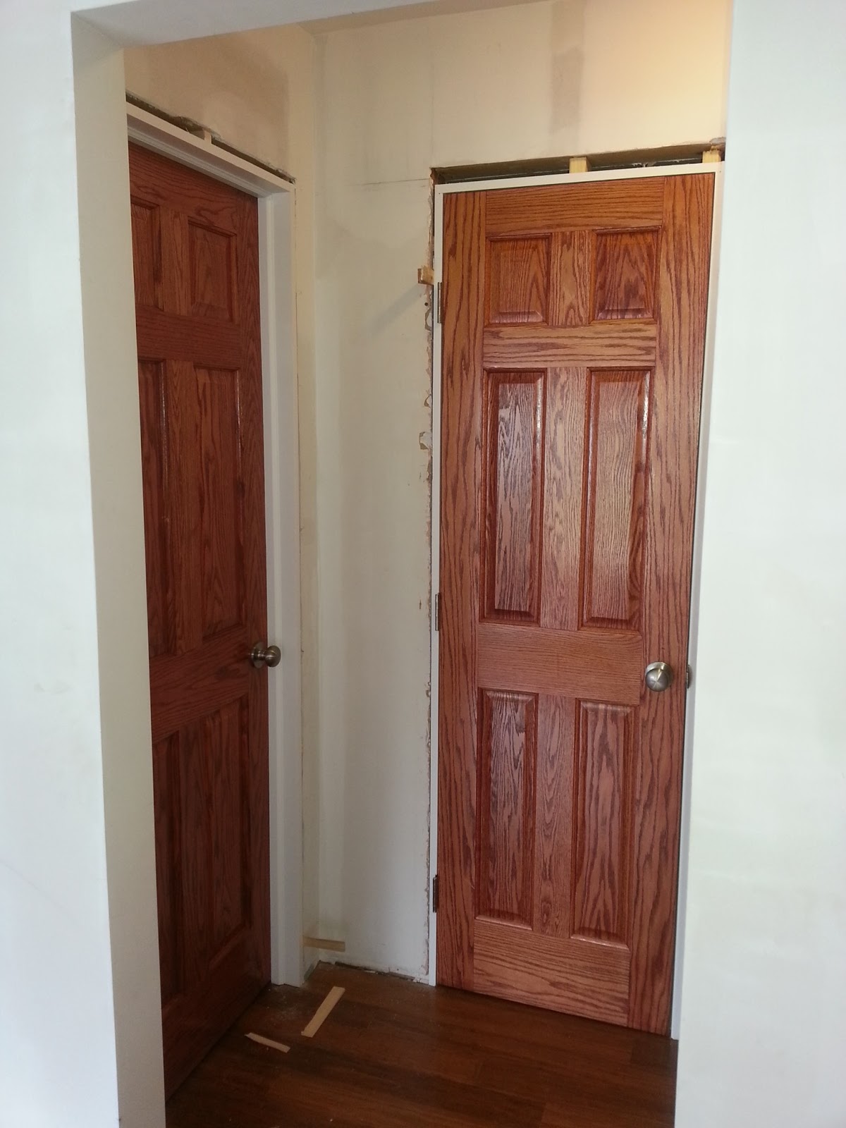 Custom Solid core doors FINISHED WALLS