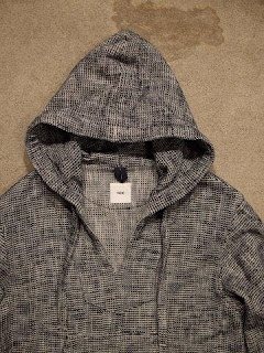 ts(s) "Loose Fit Pullover Parka in Navy Knitty Dobby Cotton*Nylon Cloth"