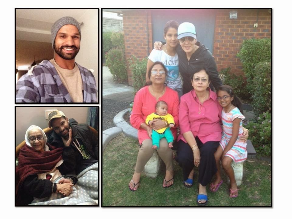 Indian Cricketer Shikhar Dhawan Family Photos RealLife Photos