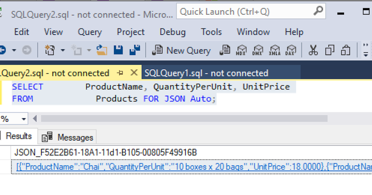 HodentekHelp: How do you return JSON formatted response to a SQL Query?
