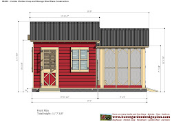 chicken plans sheds garden coop combo construction storage building perspective completed