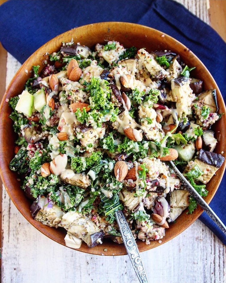 Roasted Eggplant & Quinoa Salad
