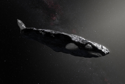 Oumuamua: Objecto interestelar? Ou um cachalote errante no Universo? A NASA diz que é um objecto interestelar. Na verdade, trata-se de um cachalote errante no Universo. Como lá foi parar é que não se sabe.