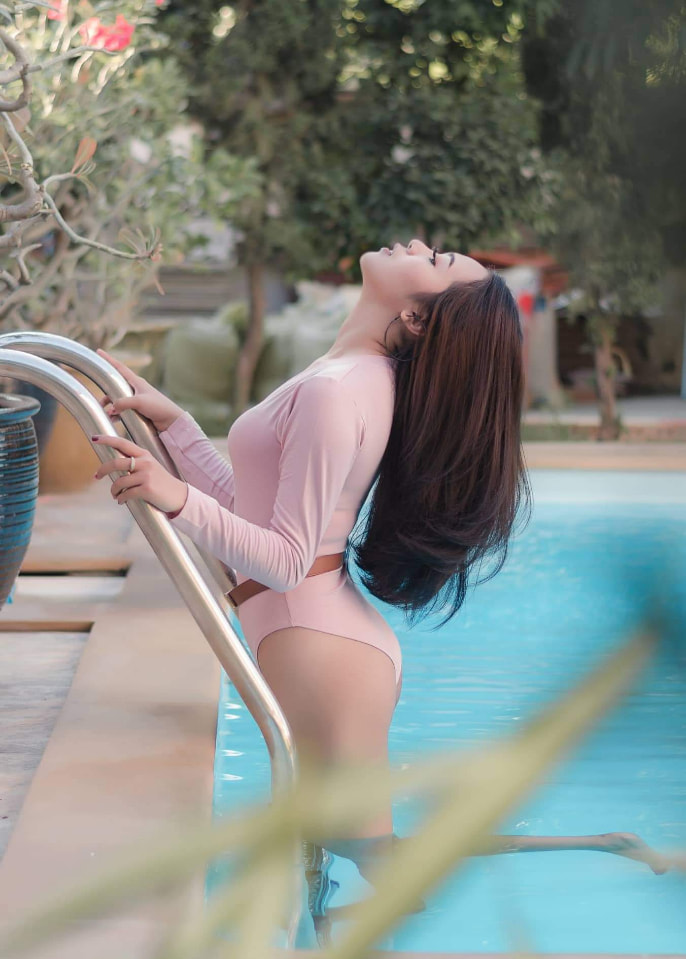Myanmar Model Yin May Hnin - Swimming Pool Photoshoot