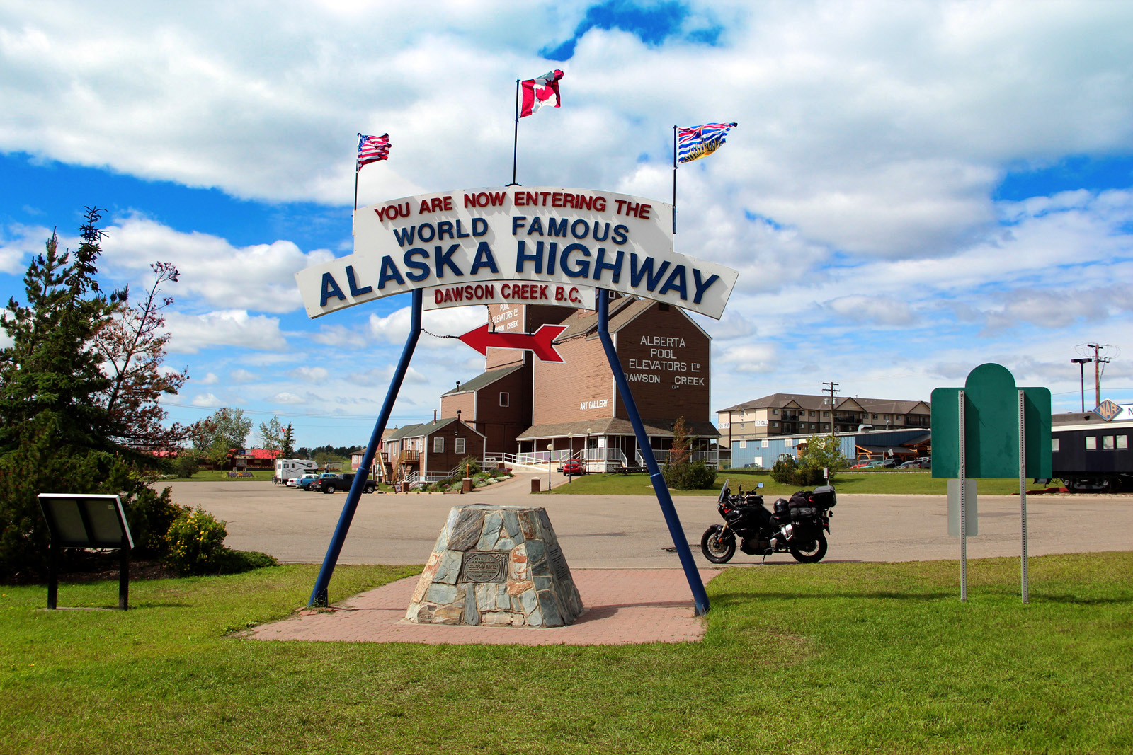 Riding the USA Day 7 Hinton, Alberta Charlie Lake, British Columbia