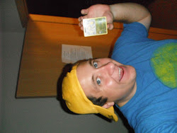 Alex with his Pokemon Card.