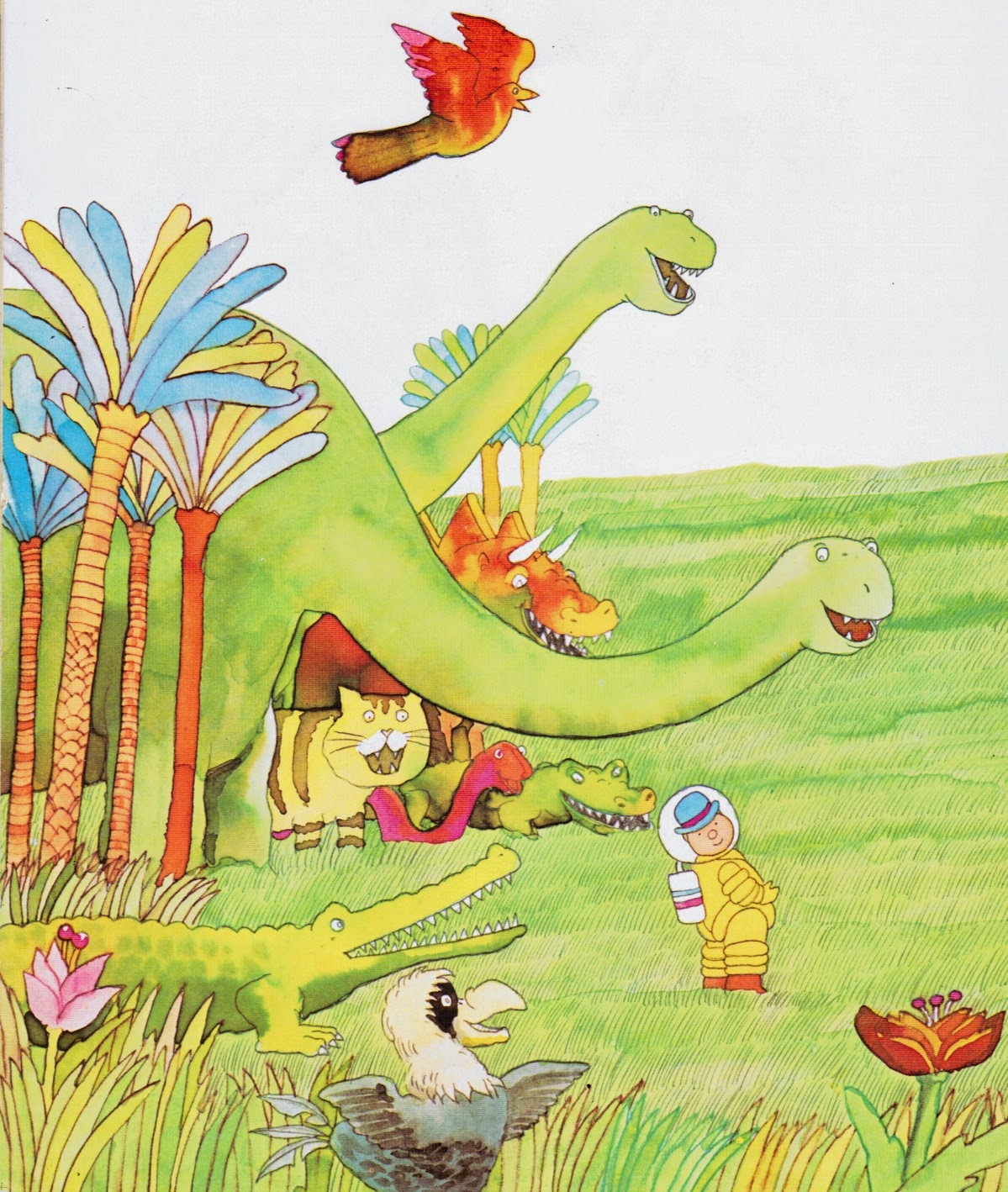 Pictures from an Old Book "Dinosaurs and All That Rubbish" By Michael