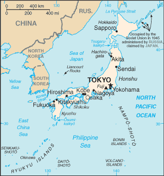 Japan Map Political Regional