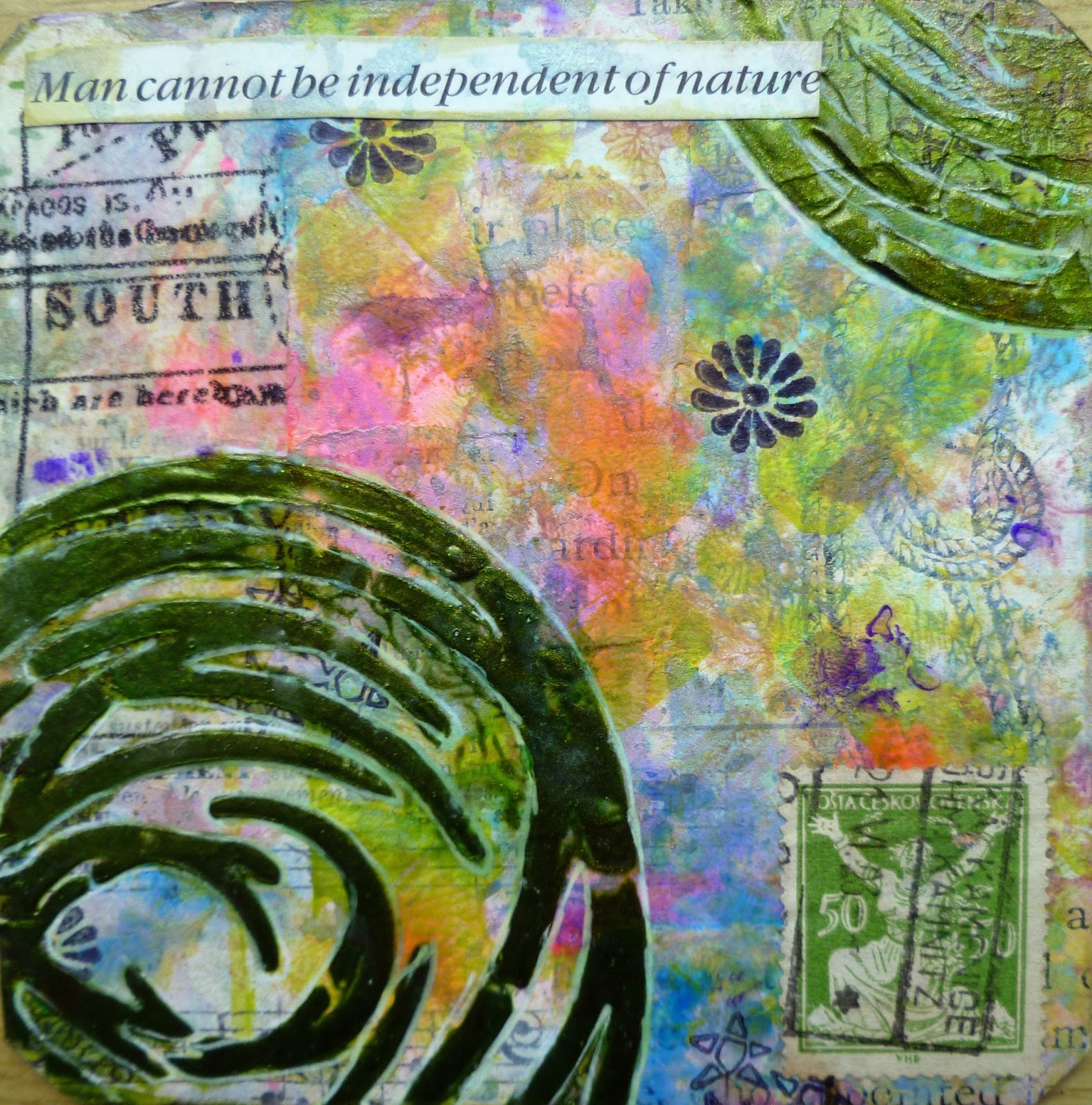 StencilGirl Talk Frieda Oxenham Collaged Cards with StencilGirl® Stencils
