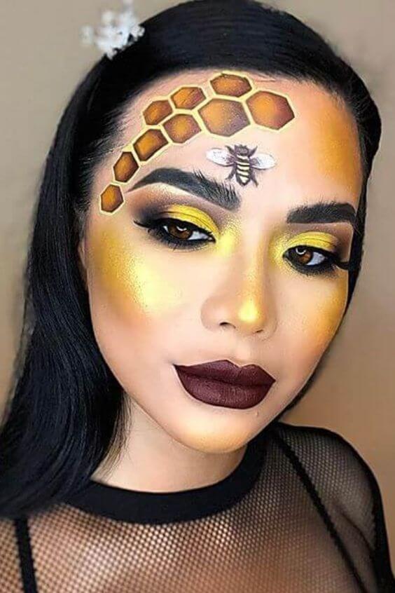 Latest Bumblebee Makeup For Halloween.