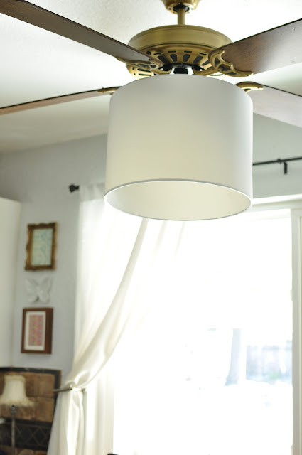 Domestic Fashionista: Lamp Shade Ceiling Fan
