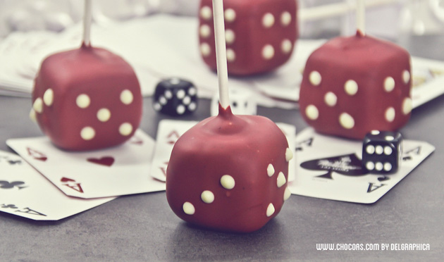 póquer cake pops fresa