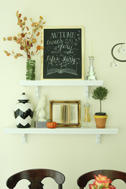 Fall Cafe Shelves and a Free Chalkboard Printable!