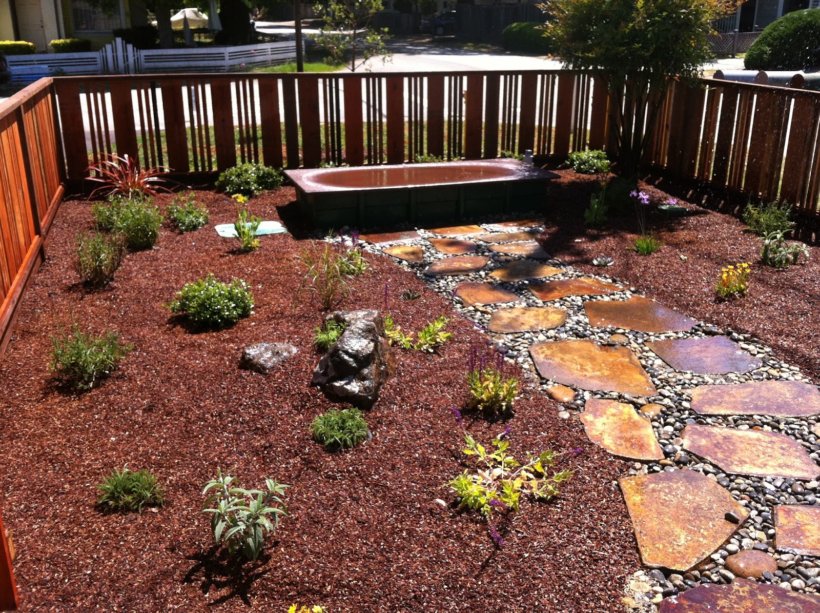 Living Waters Landscaping Asheville Redwood Fencing in Felton