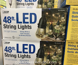 feit lights led string electric 48ft costco entertaining brighten outdoor