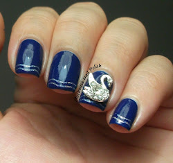 nail rhinestone swan something march nails designs polish pretty nailart