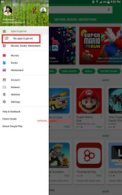 Halaman Dashboard Play Store