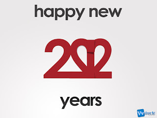2012 Happy New Year Text HD Wallpaper