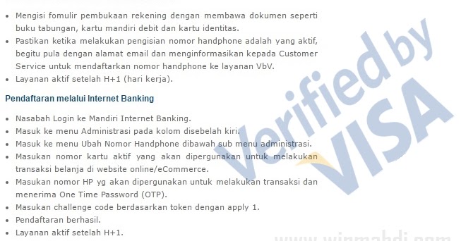 Cara Mengaktifkan Fitur Vbv Verified By Visa Kartu Debit Mandiri Cpns 2021 Daya Tampung Snmptn Sbmptn Umptkin
