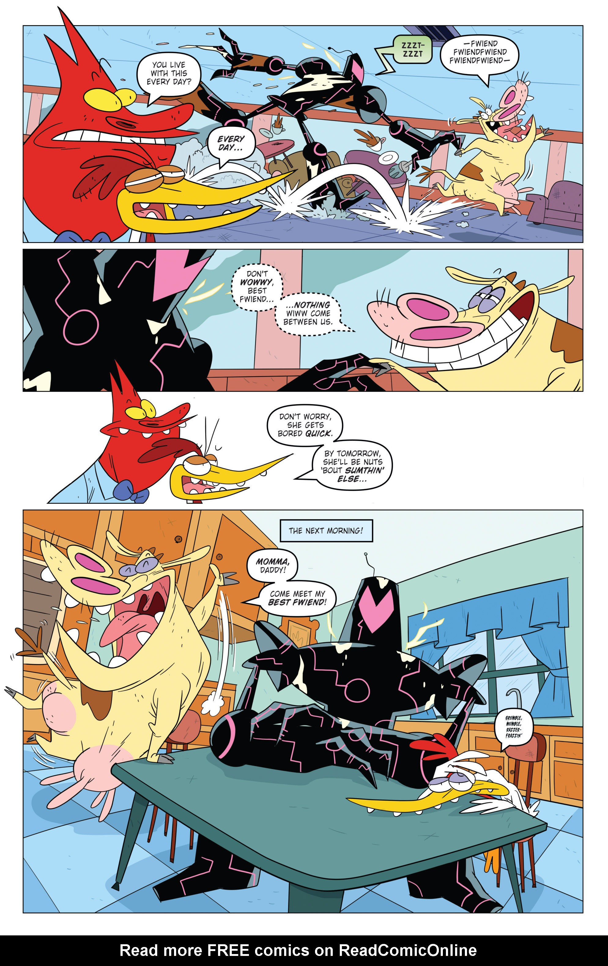 Read online Super Secret Crisis War! comic -  Issue # _Special - Cow and Chicken - 12
