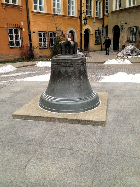 The Lucky Bell in Warsaw's Old Town. According to legend, circle the bell three times and you'll have good luck.