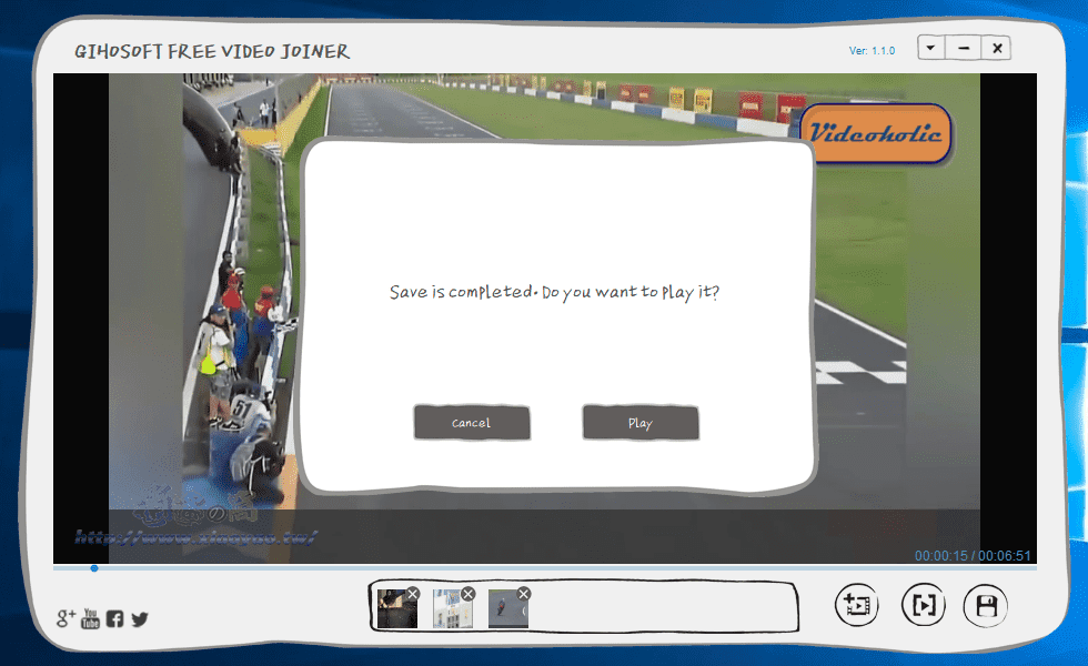 Gihosoft Free Video Joiner 簡單三步驟完成影片合併