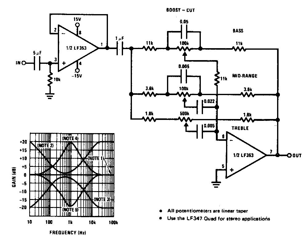 Tone control circuit | Wiring circuit