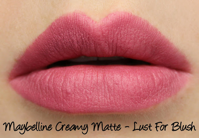Maybelline Colorsensational Creamy Matte Lipsticks - Lust For Blush Swatches & Review