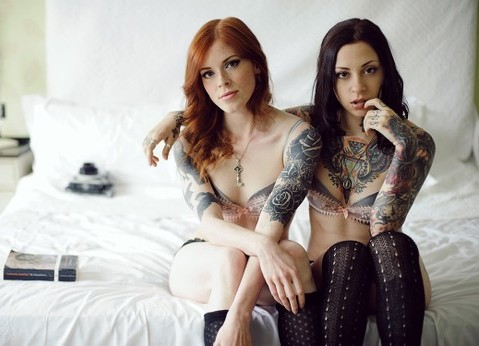 inked pinups - beautiful girls with tattoos, pinups, nude tattoo women