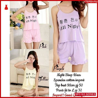 SPC163P48 Piyama Setelan All Singlet Baju Tidur Wanita | BMGShop
