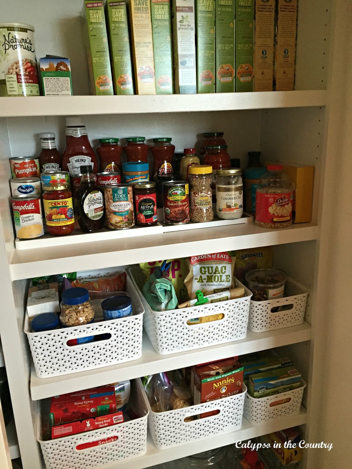 White Storage Bins, Kitchen Pantry Organization and Storage