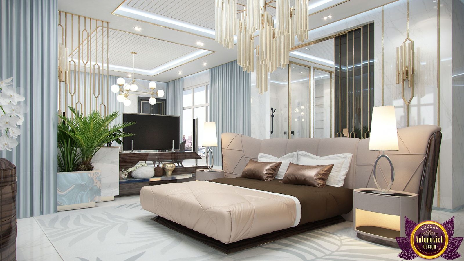 LUXURY ANTONOVICH DESIGN UAE: Modern bedroom designs of Katrina Antonovich