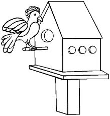 Drawing of birdhouses coloring ~ Child Coloring