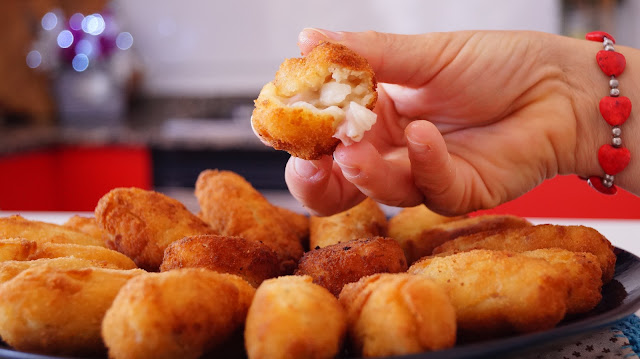 CROQUETAS DE BEICON Y CEBOLLA