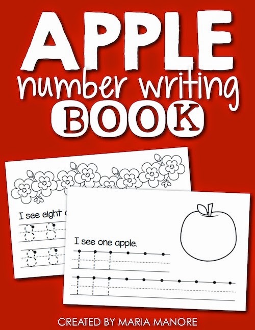 Freebielicious Apple Number Writing Book