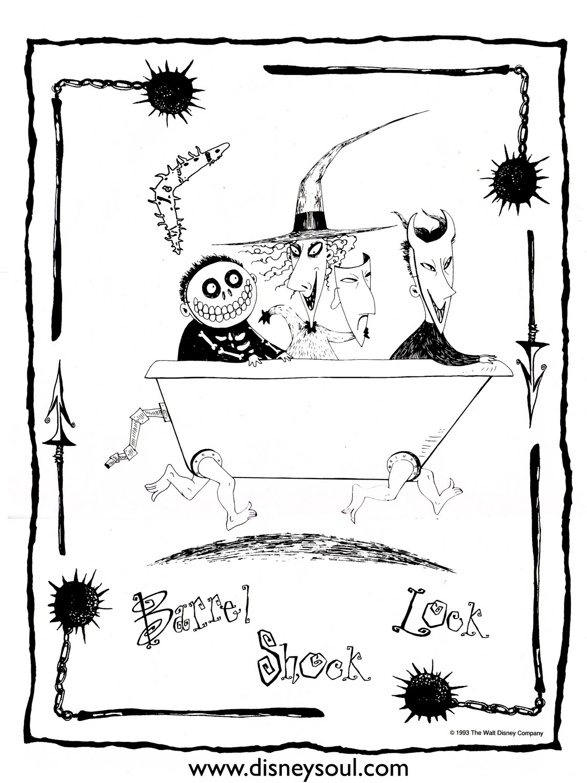 Nightmare Before Christmas Coloring Pages Getcoloringpages