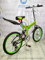 Sepeda Lipat UNITED QUEST FX02 Full Suspension 6 Speed 20 Inci