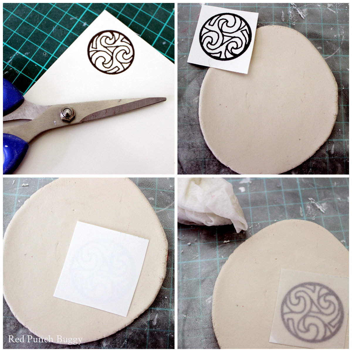 Red Punch Buggy Image Transfer On Clay Tutorial