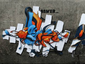 graffiti 3d alphabet letter by ASKER design