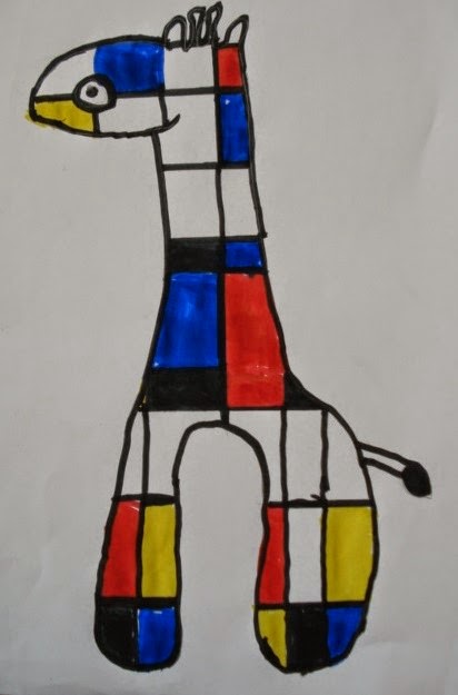 a faithful attempt: Mondrian-Inspired Animals