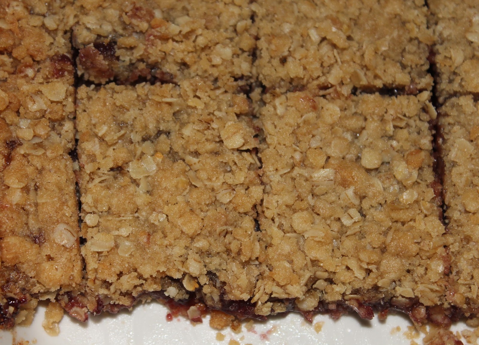 Living on Cloud Nine GRAPE JAM OATMEAL BARS
