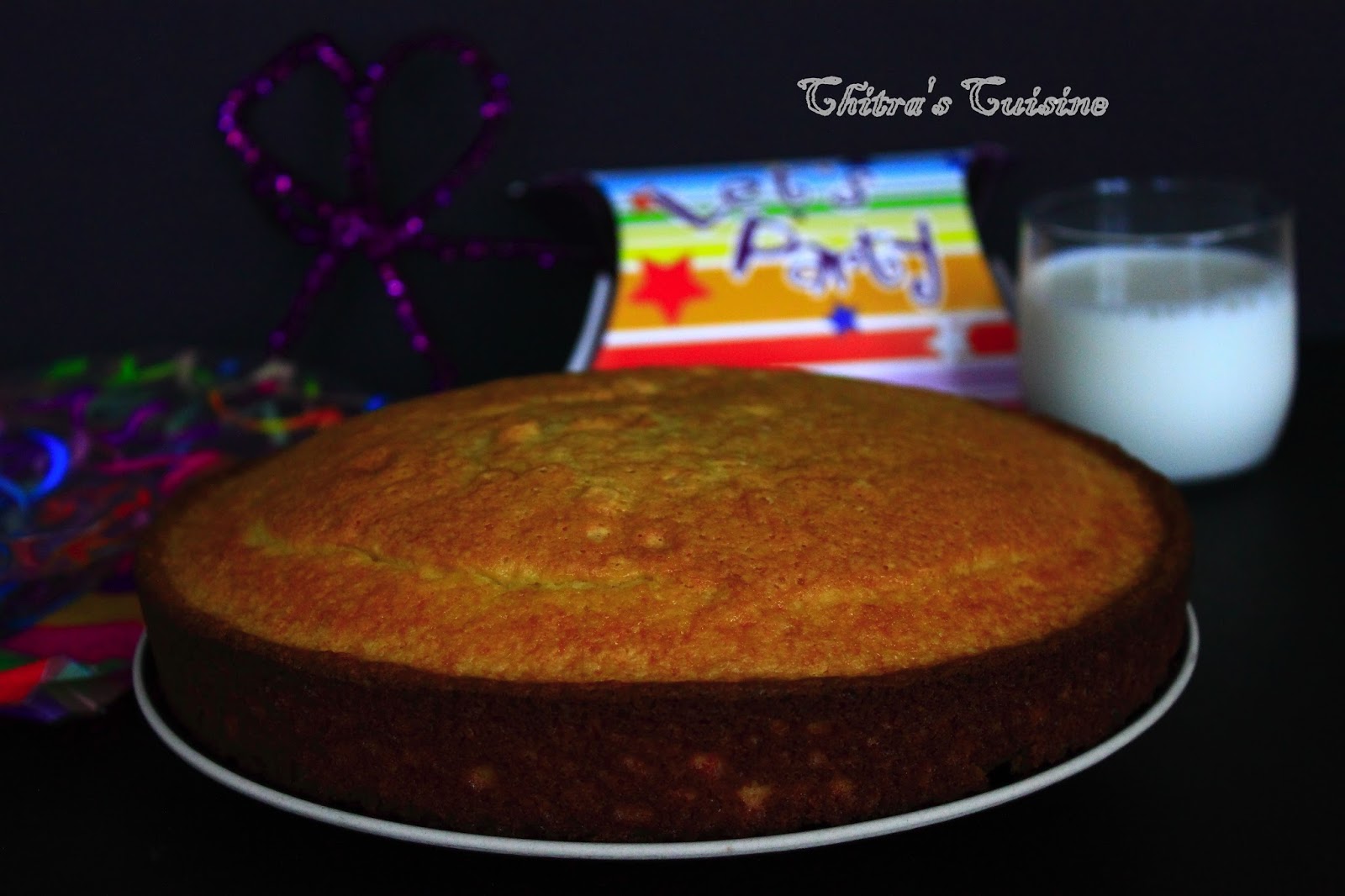 Chitra's Cuisine: Simple Vanilla Cake with Butter Cream Frosting