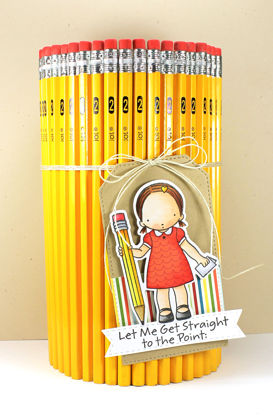 Straight to the Point Teacher Gift by Jodi Collins featuring the Pure Innocence Straight to the Point  stamp sets and Die-namics, and the Stitched Fishtail Flag STAX and Stitched Traditional Tag STAX Die-namics #mftstamps