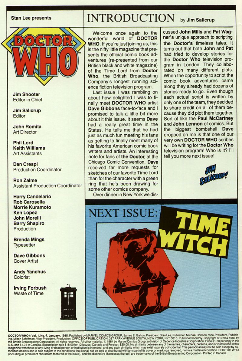 Doctor Who (1984) issue 4 - Page 2