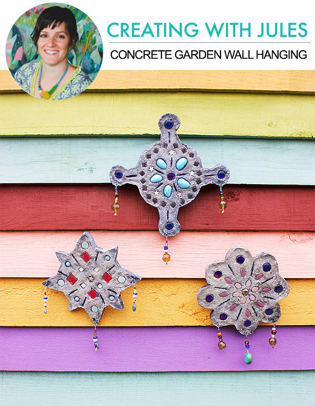 creating with jules: concrete garden wall hanging