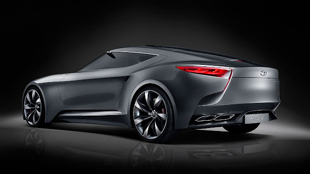 Hyundai luxury sports coupe concept HND-9 rear side