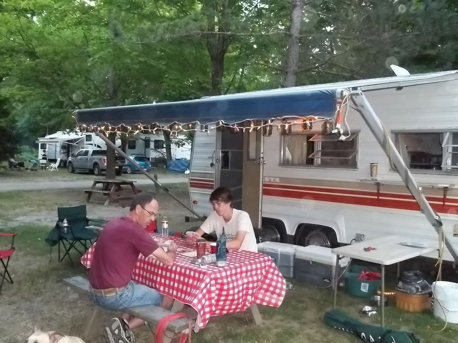 Just Camping Out Day One at Spruce Row Campground, Ithaca, NY our